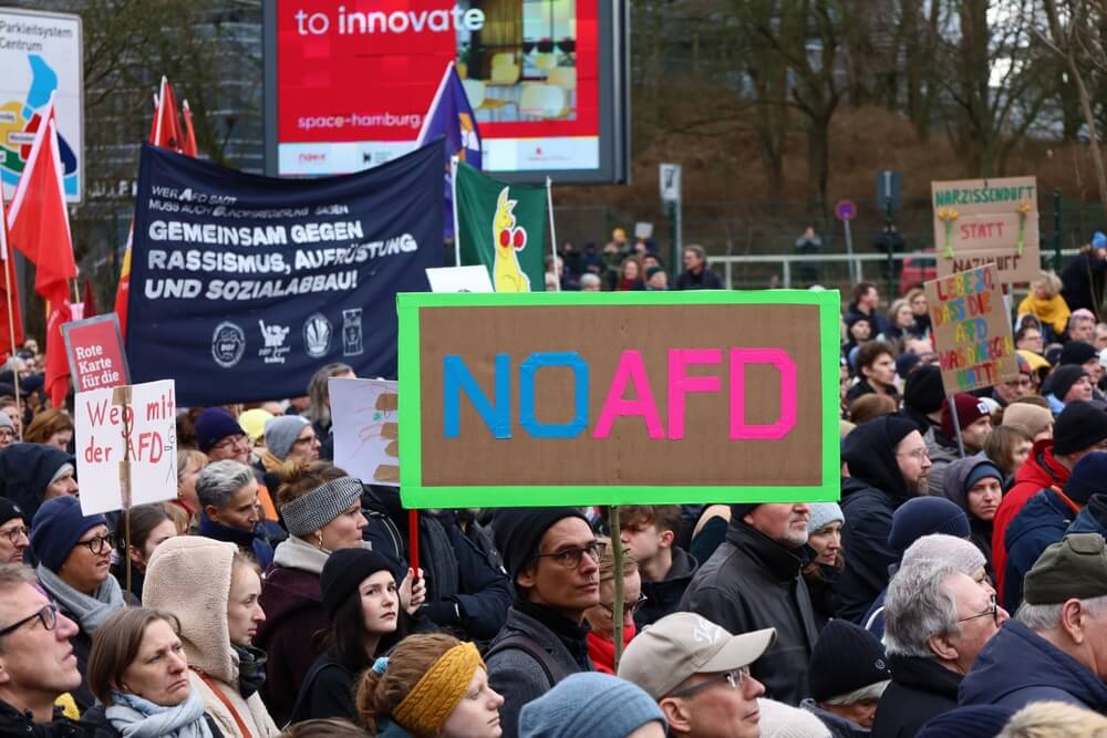 Anti AfD Protest Hamburg