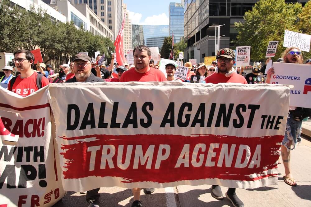 Anti-Trump Rally Dallas, Texas