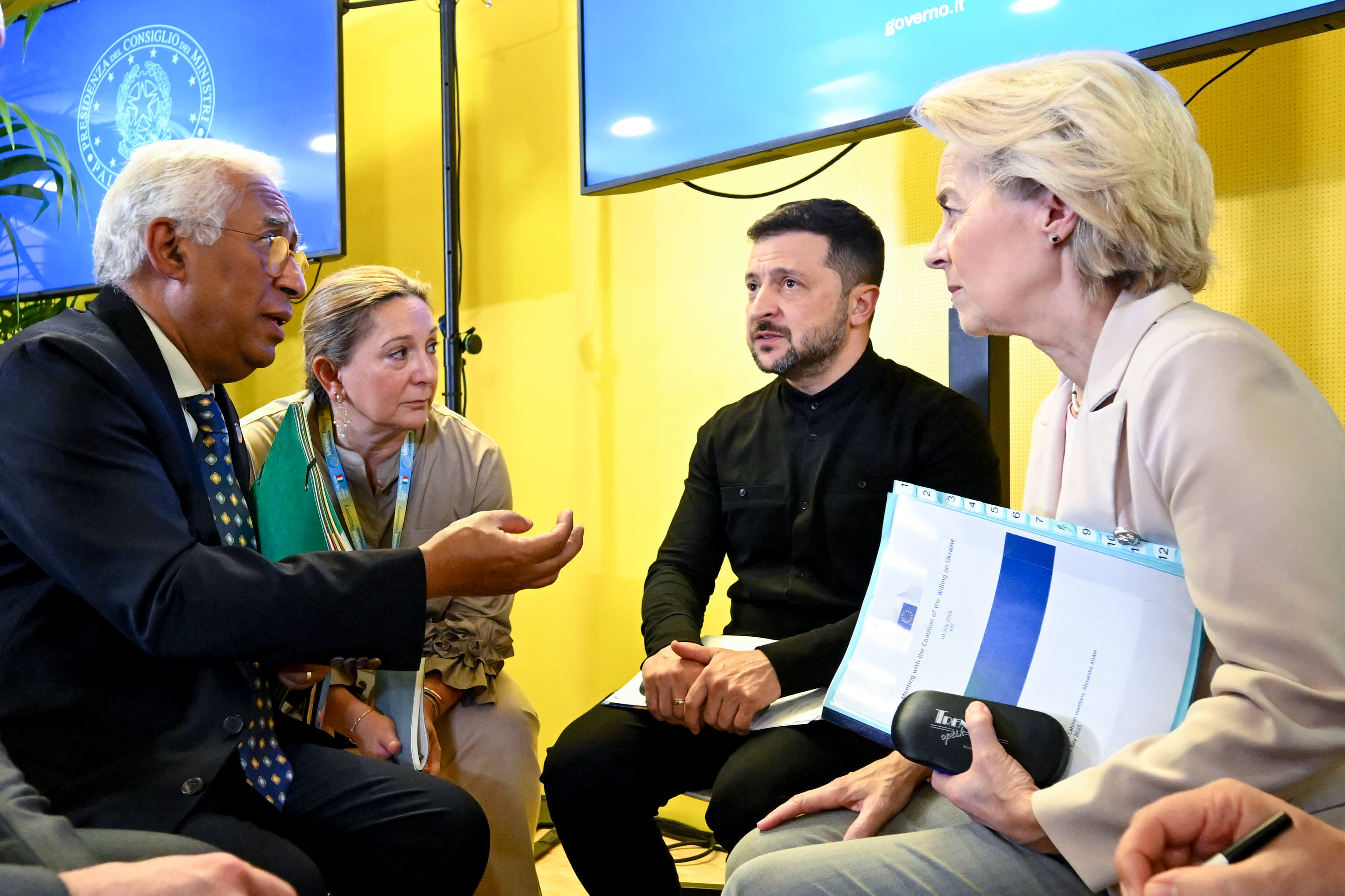 Antonio Costa, Volodymyr Zelenskyy, Ursula von der Leyen