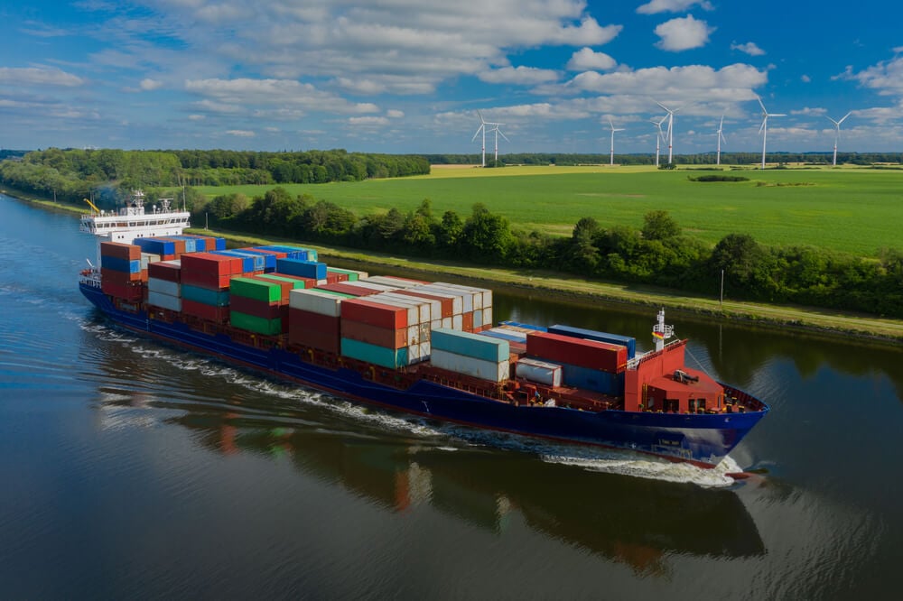 Container Ship Kiel Canal