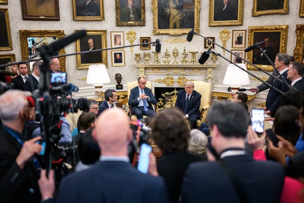 Donald Trump, Friedrich Merz, Reporters