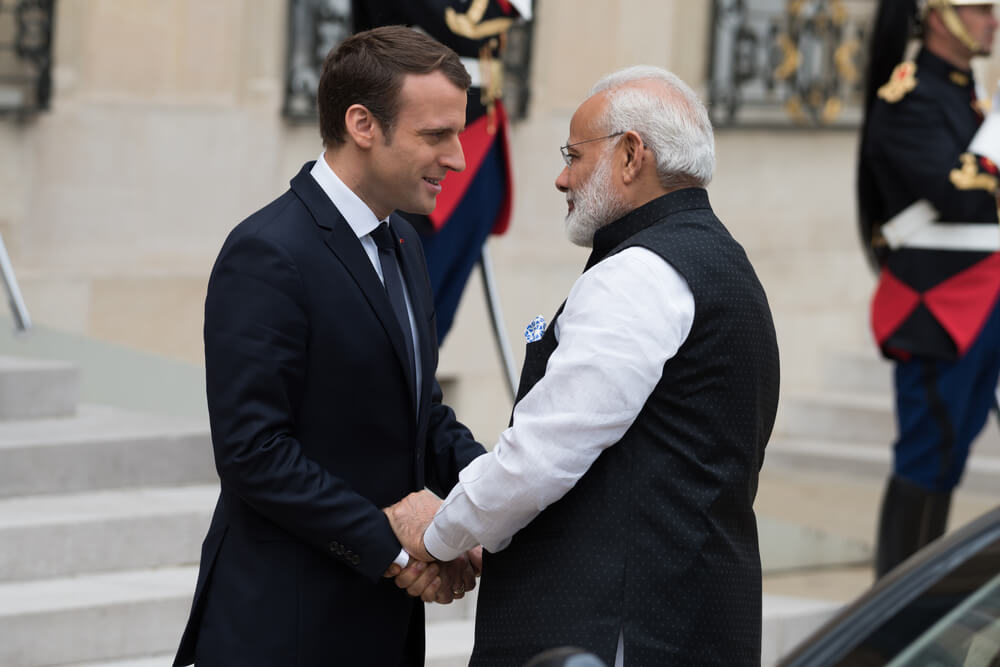 Emmanuel Macron, Narendra Modi