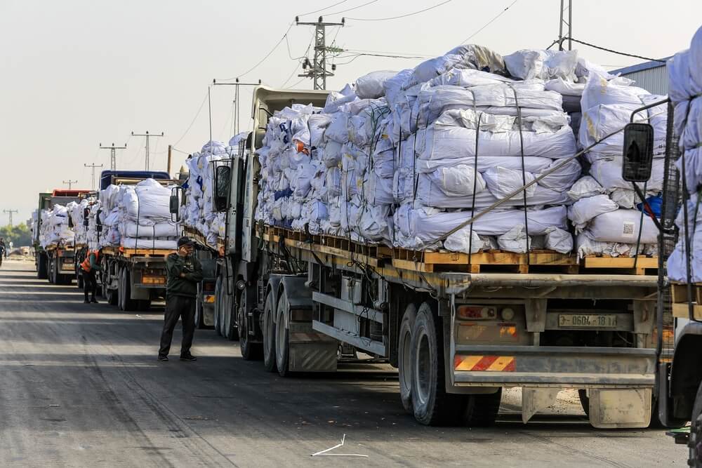 Gaza Aid Trucks