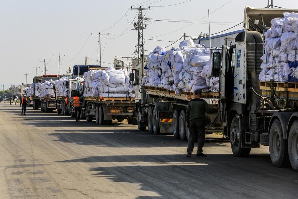 Gaza Aid Trucks