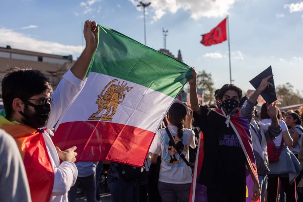 Iran Flag Protest