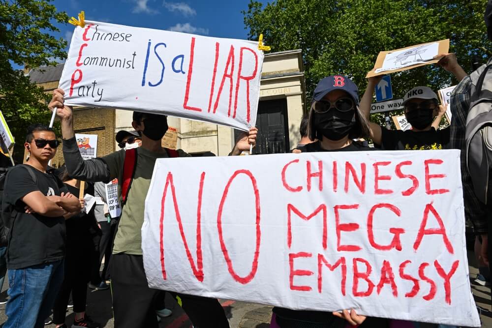 London Anti-China Protest