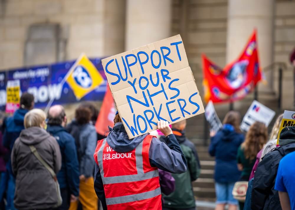 NHS UK protest