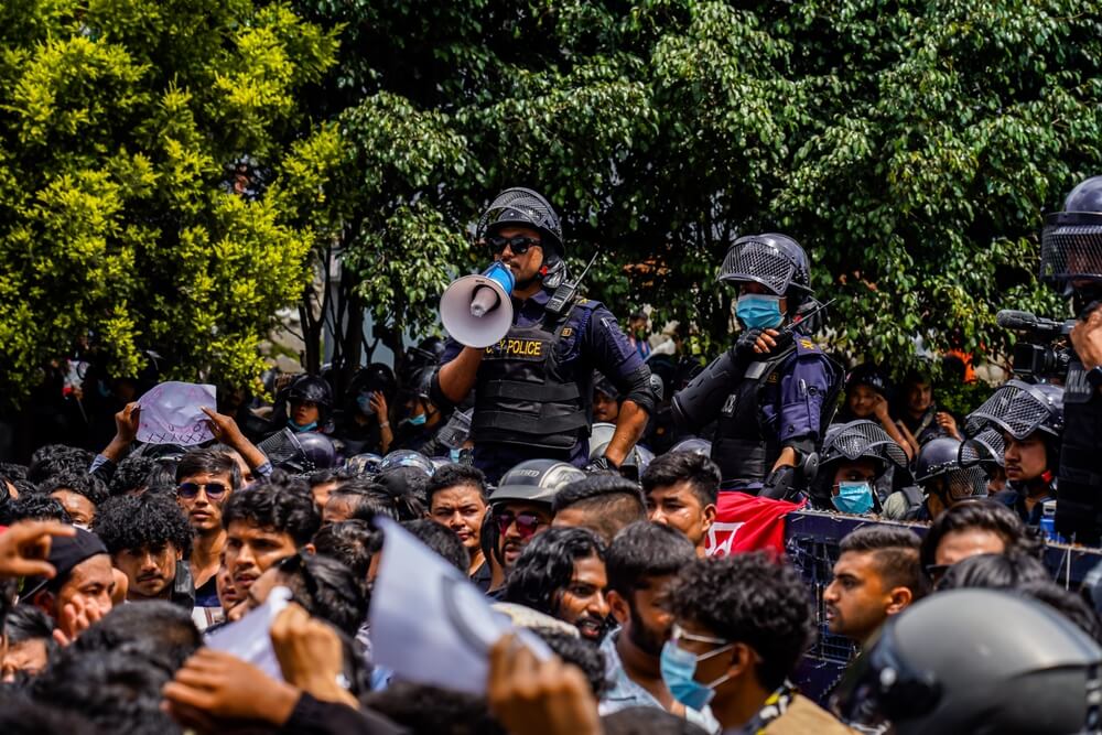 Nepal Protest Police
