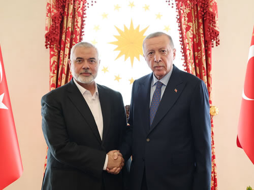 Recep Tayyip Erdogan, Ismail Haniyeh