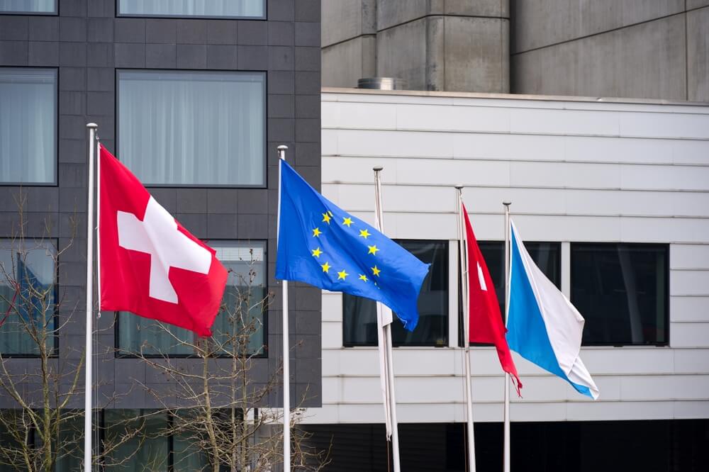 Swiss EU Flags