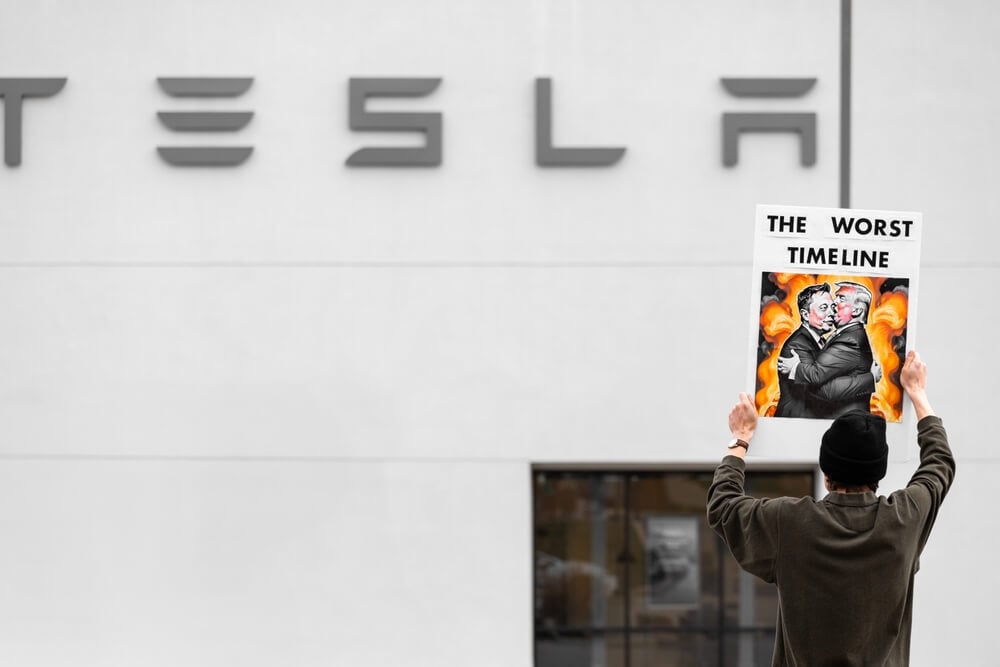 Tesla Protest