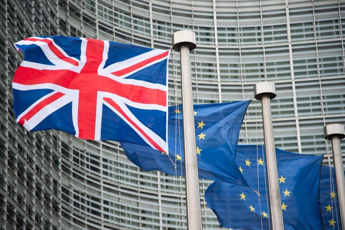 UK EU Flags