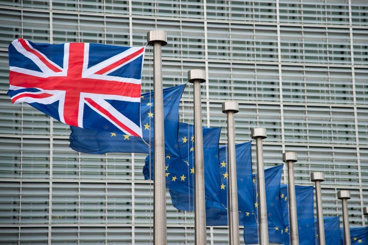UK EU Flags