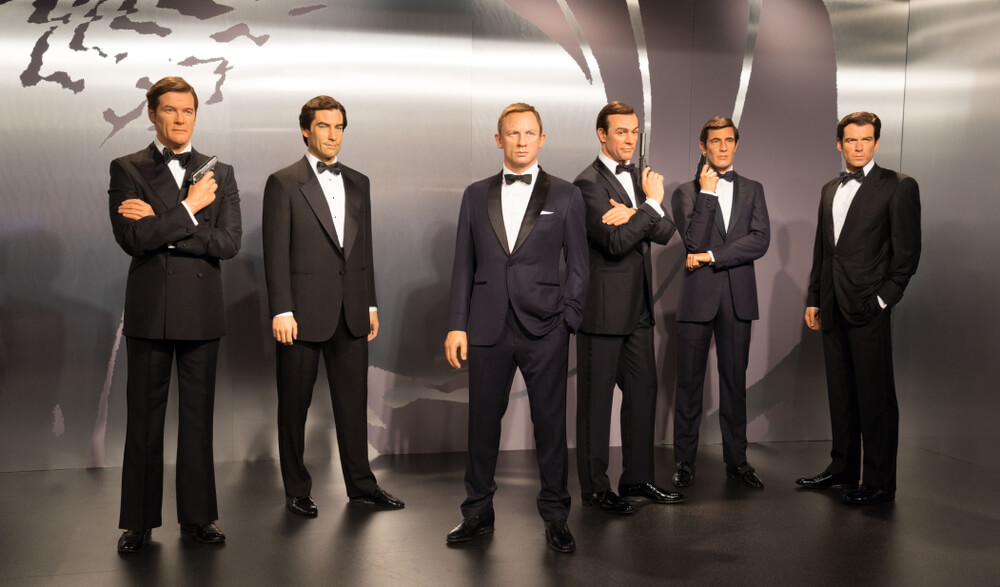 James Bond actors at Madame Tussaud's