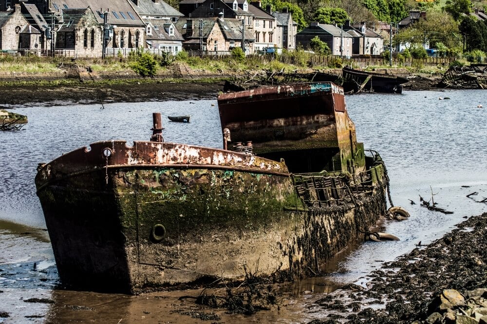 Scotland rusty ship