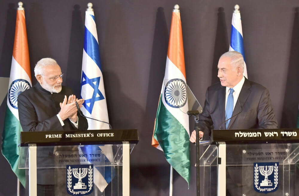Narendra Modi with Benjamin Netanyahu