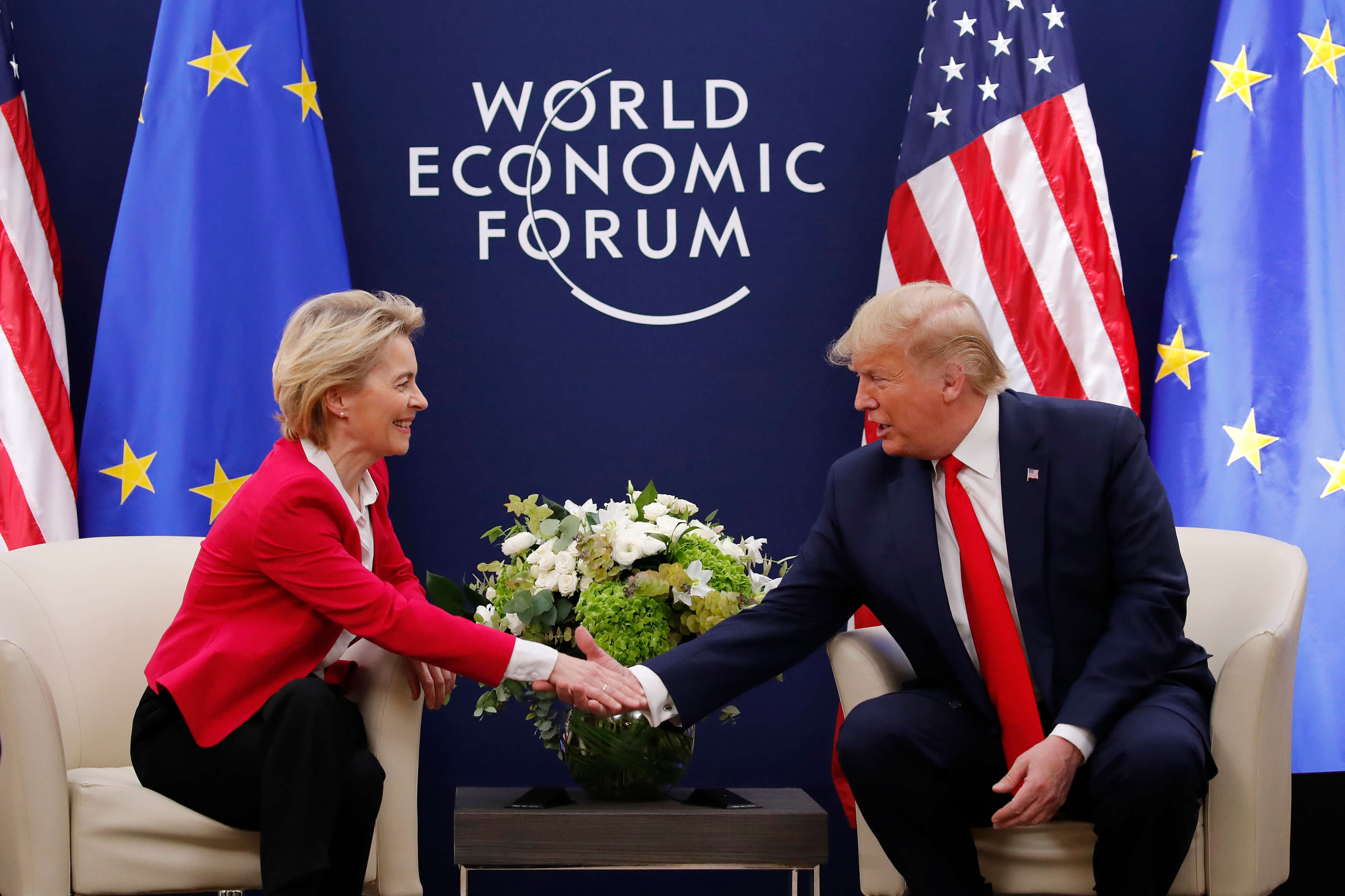 Ursula von der Leyen with Donald Trump