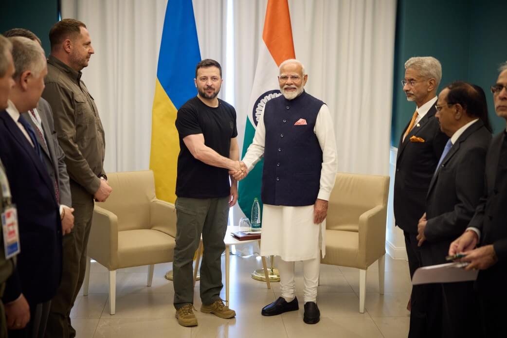 Volodymyr Zelensky, Narendra Modi