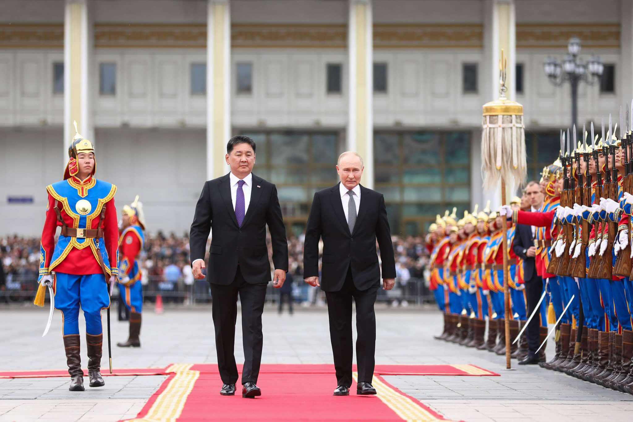 The presidents of Mongolia and Russia