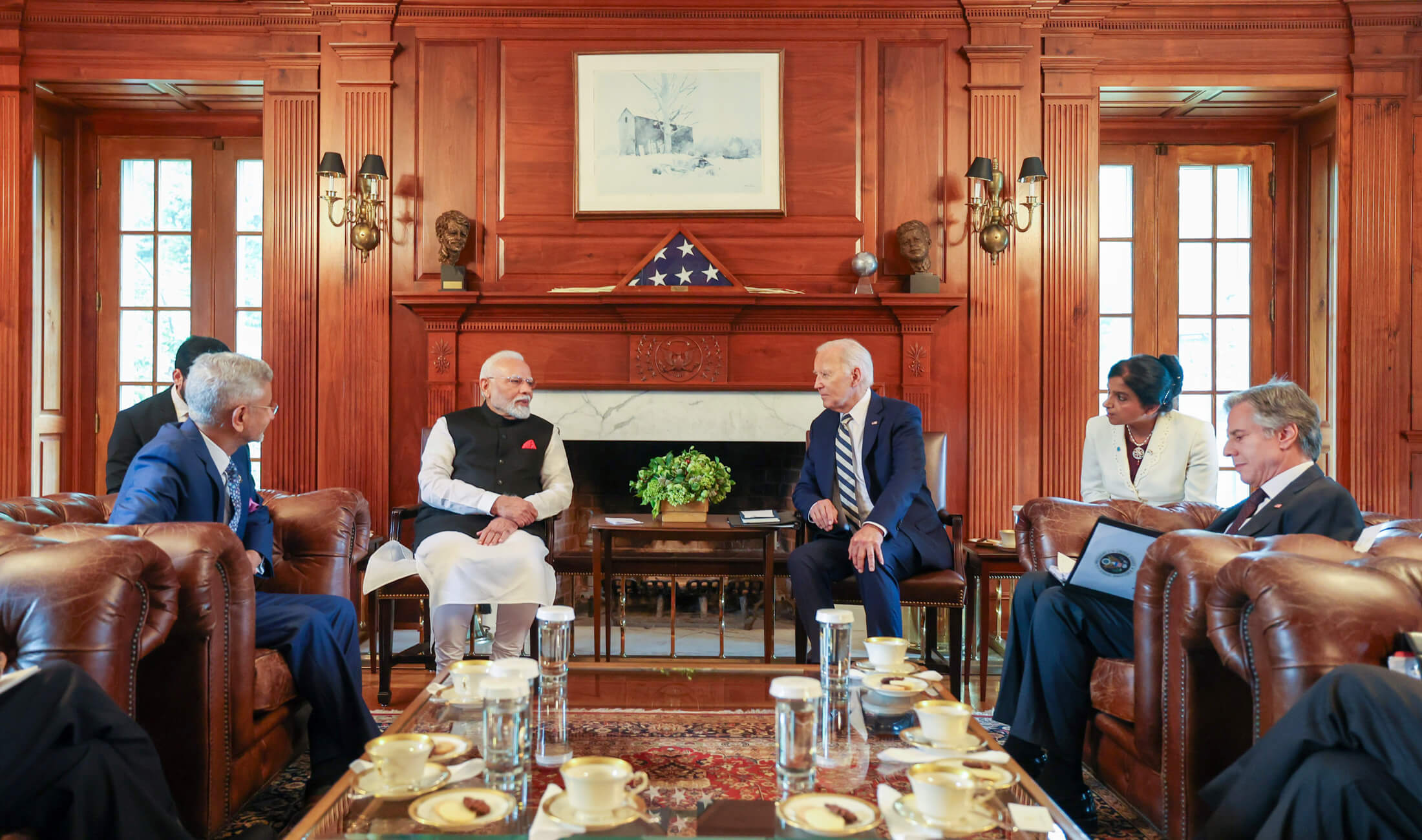Narendra Modi with Joe Biden