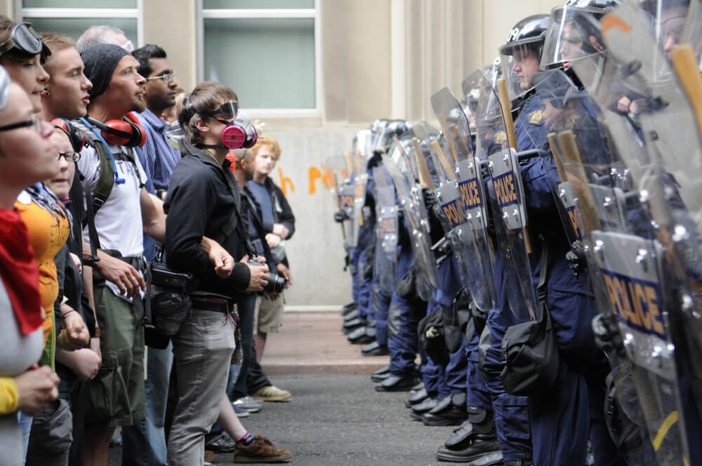 Police Against Protesters