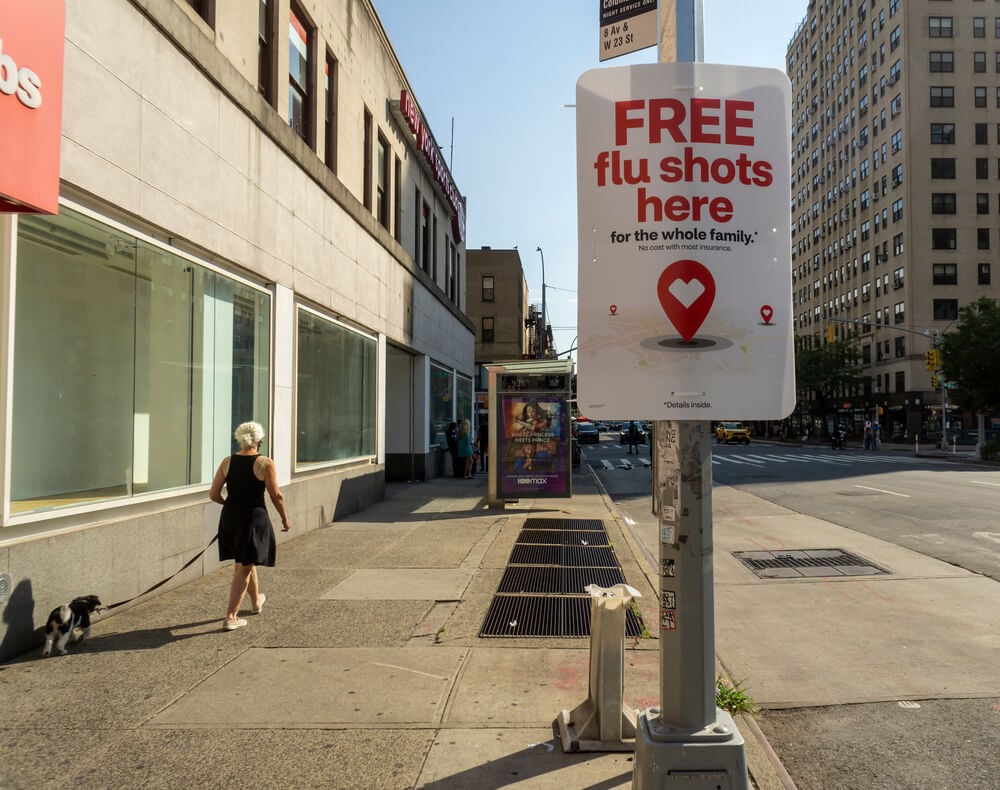Flu Vaccine Sign
