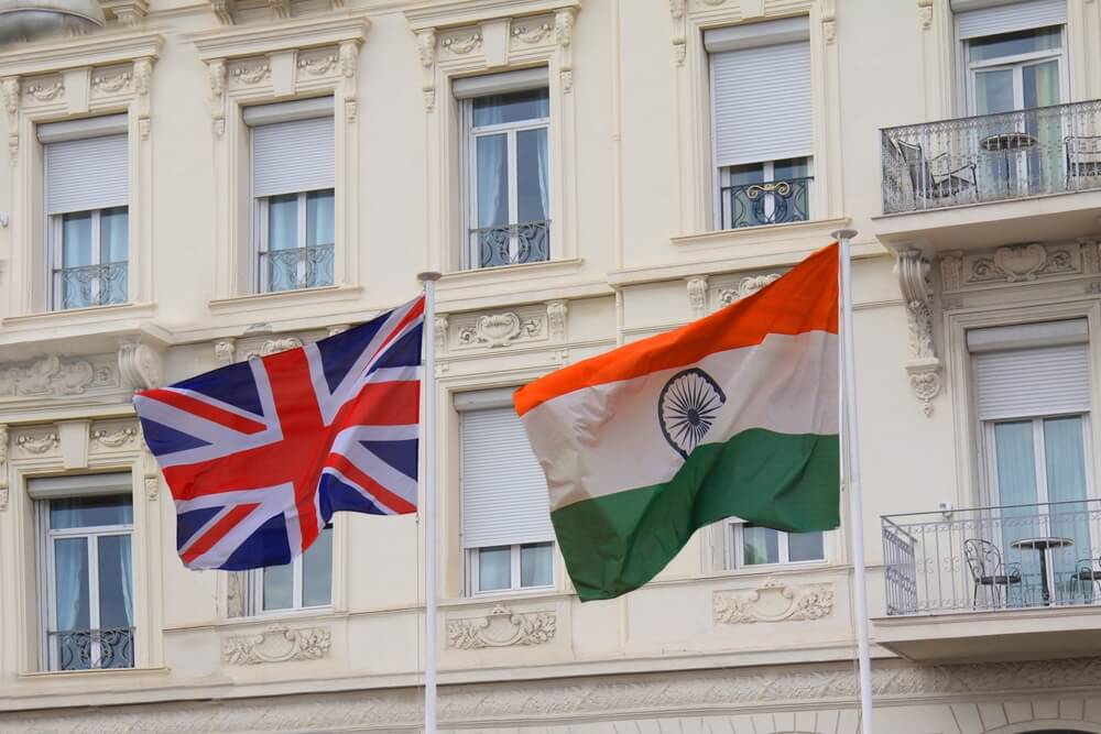 UK India Flags