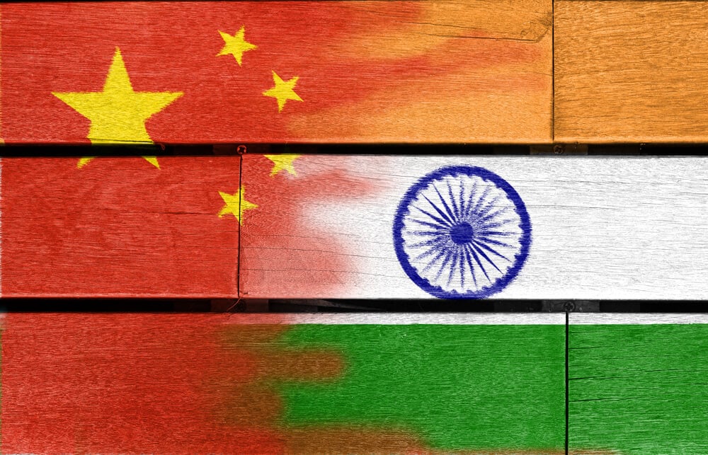 China India Flags