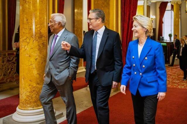 Antonio Costa, Keir Starmer, Ursula Von der Leyen