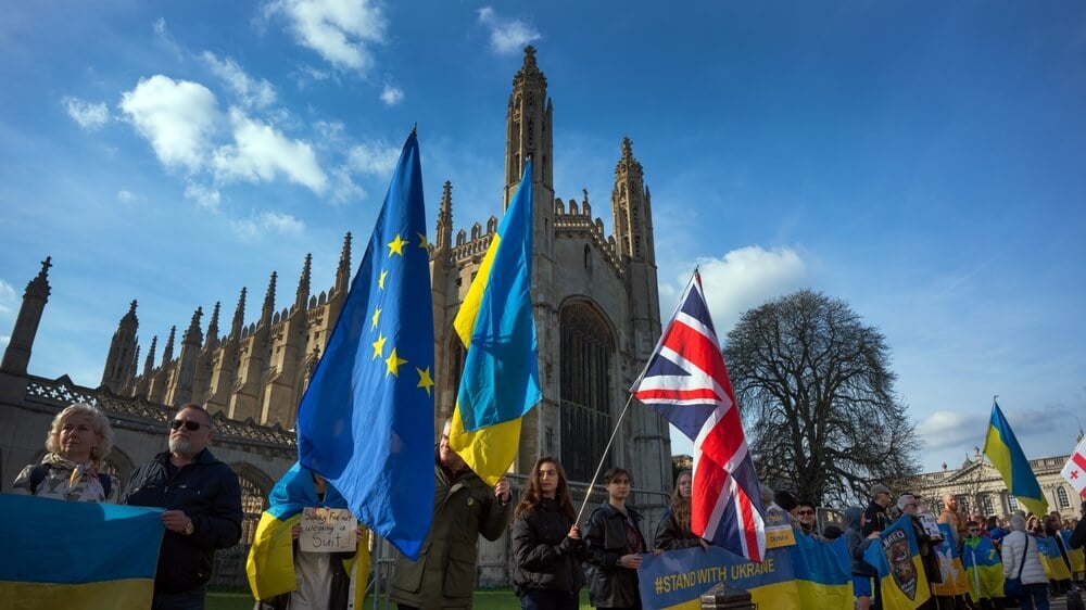 Ukrainian Refugees Rally Cambridge