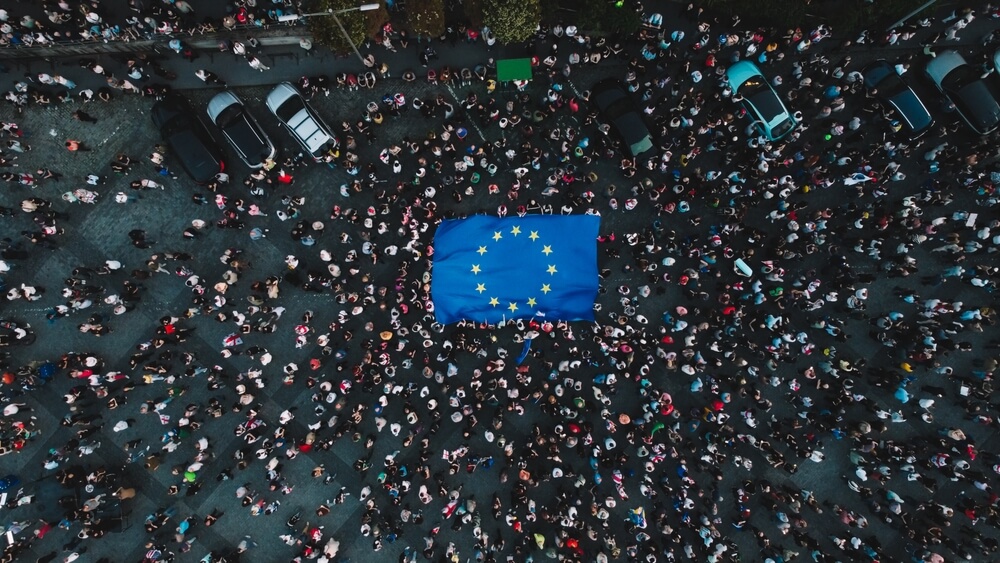 EU Flag Protest