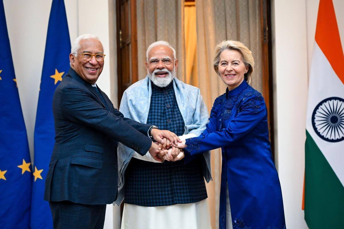 Antonio Costa, Narendra Modi, Ursula Von der Leyen