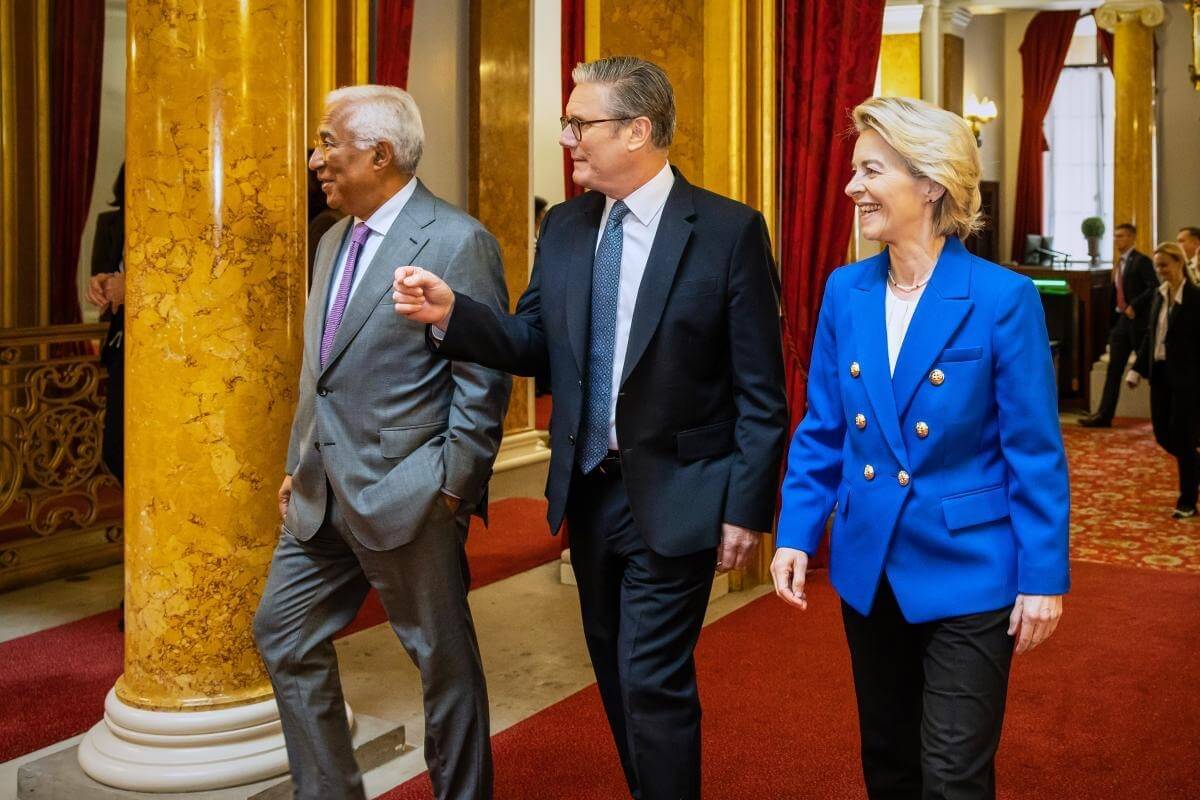 Antonio Costa, Keir Starmer, Ursula Von der Leyen