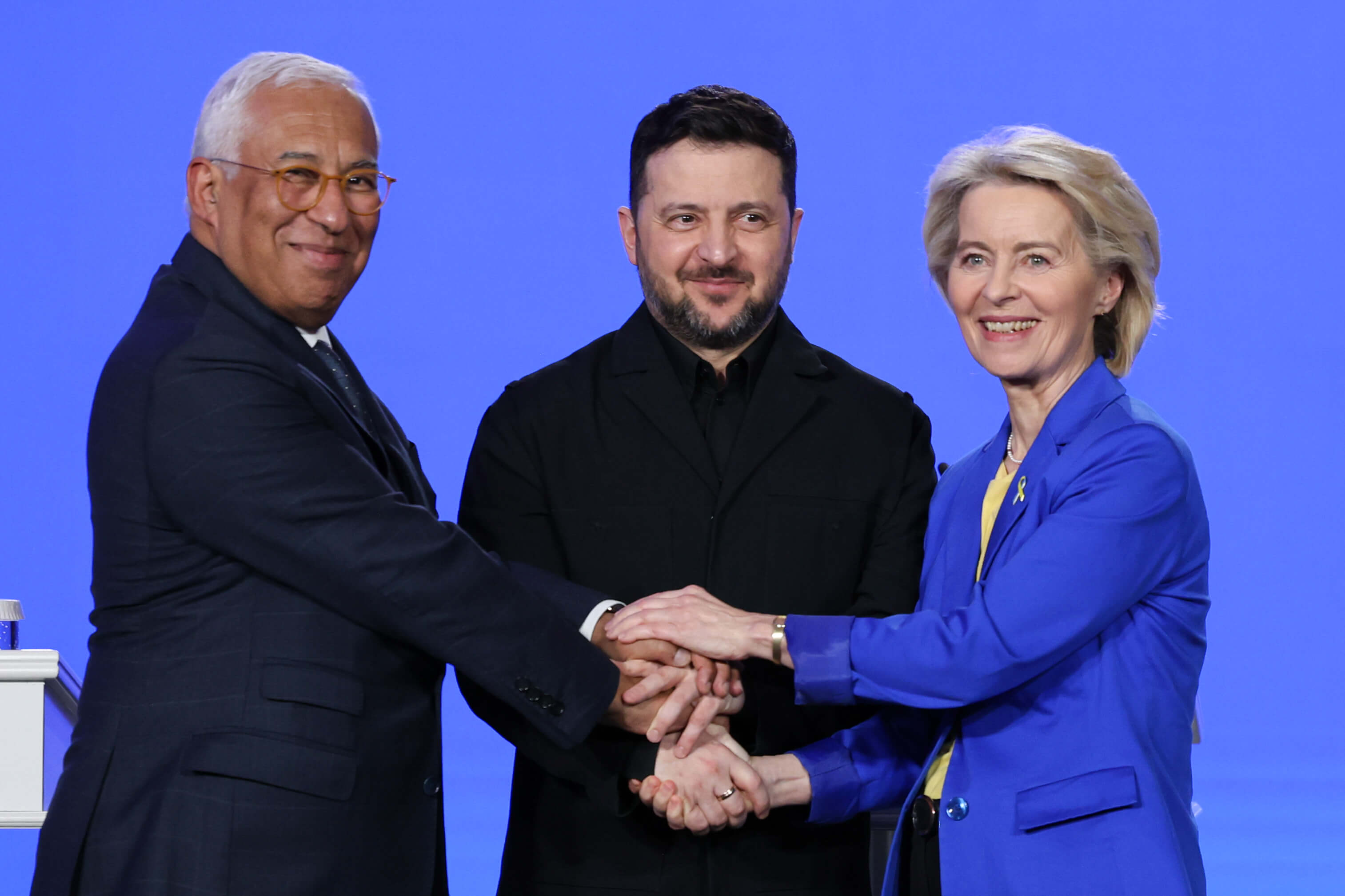 Antonio Costa, Volodymyr Zelensky, Ursula Von der Leyen