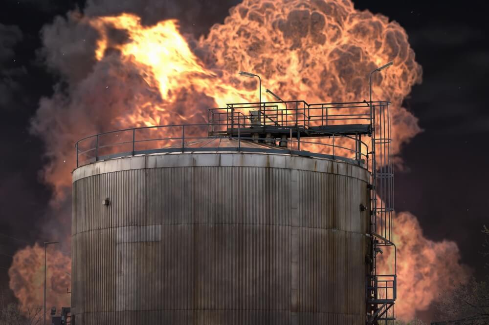 Refinery on Fire