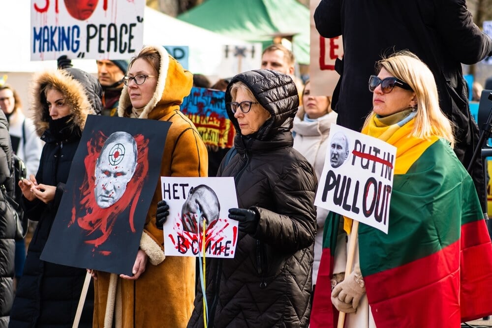 Anti-Putin Rally Lithuania