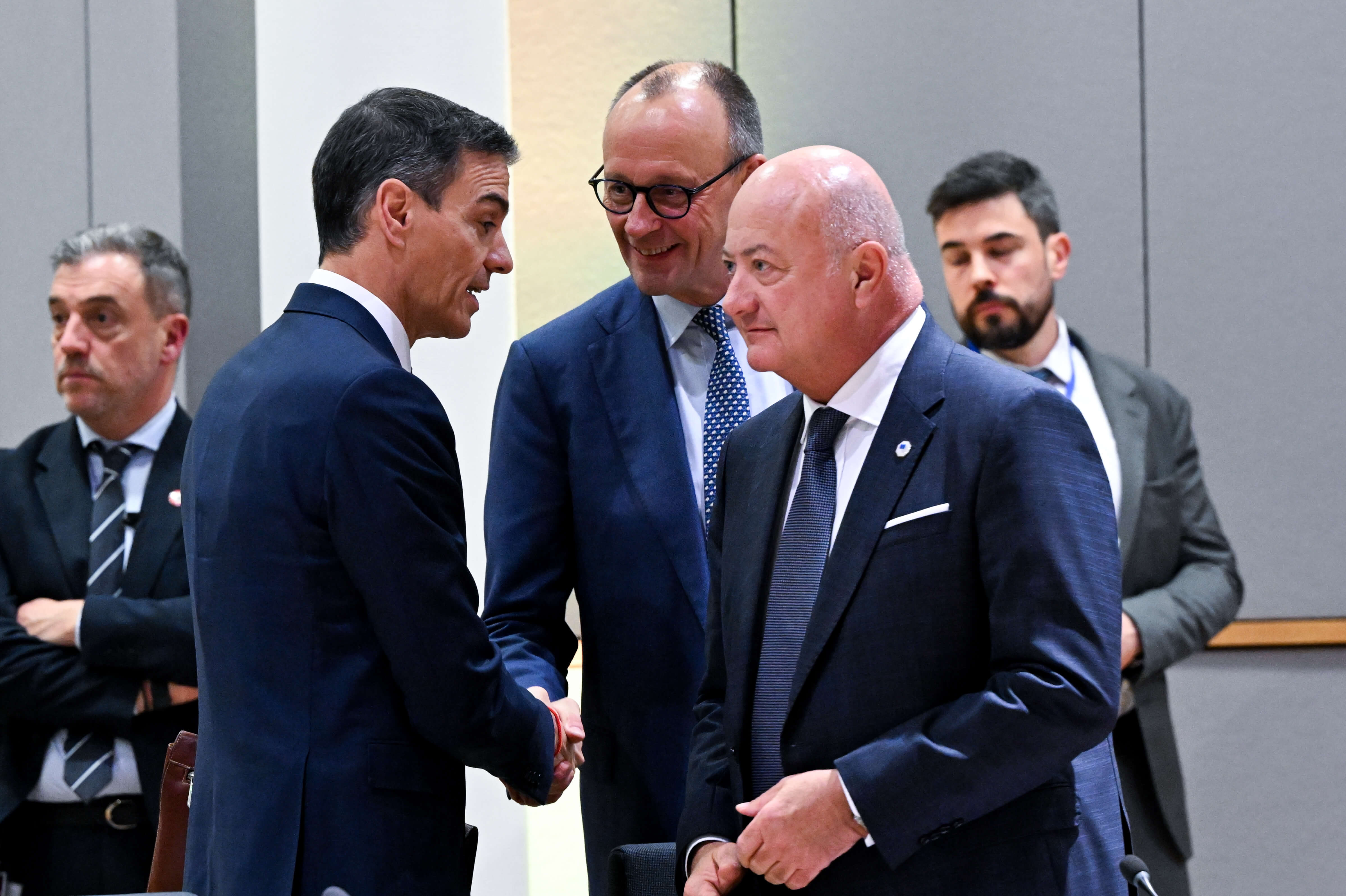 Pedro Sanchez, Friedrich Merz, Christian Stocker