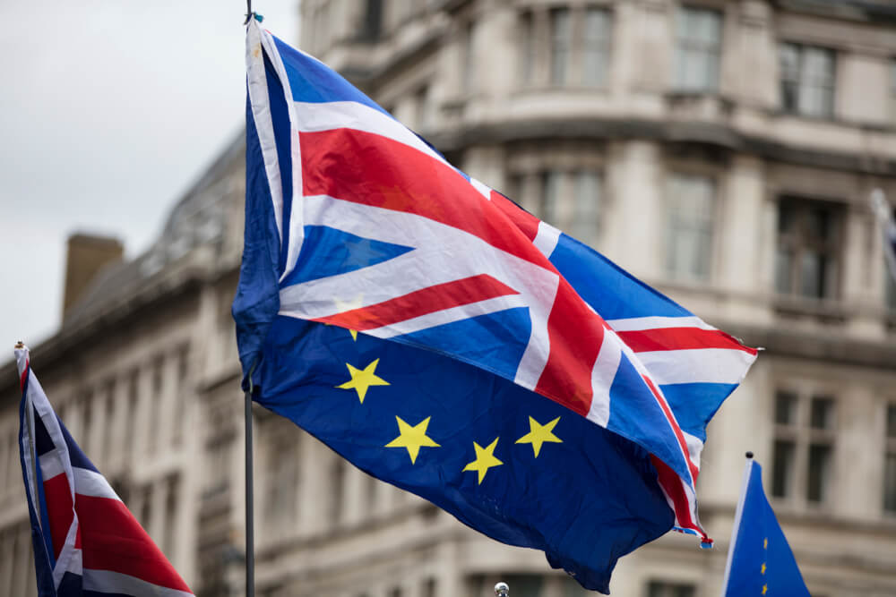 UK EU Flags