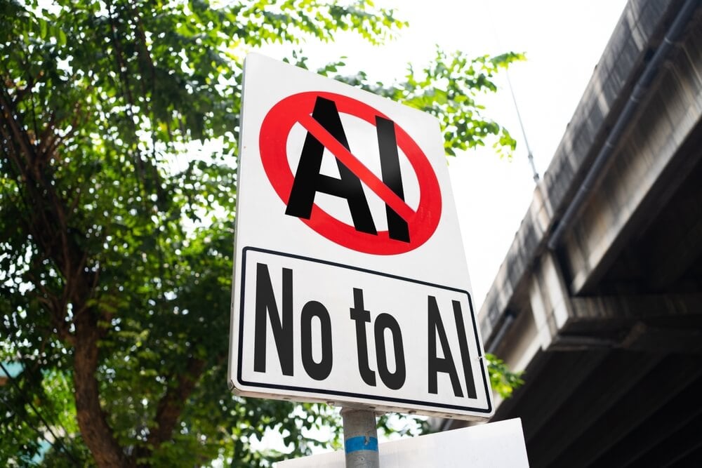 Anti-AI Sign