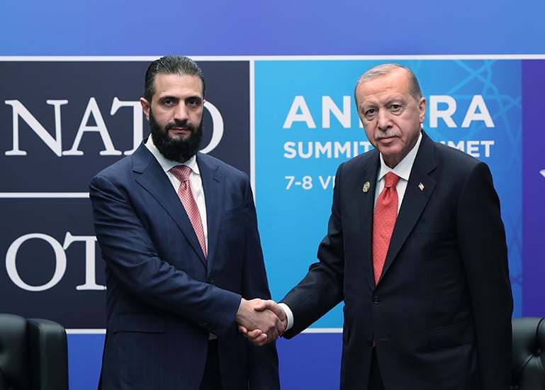 Ahmed al-Sharaa, Recep Tayyip Erdogan