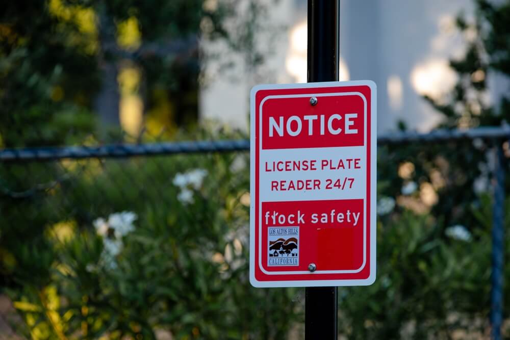 Flock Camera Sign