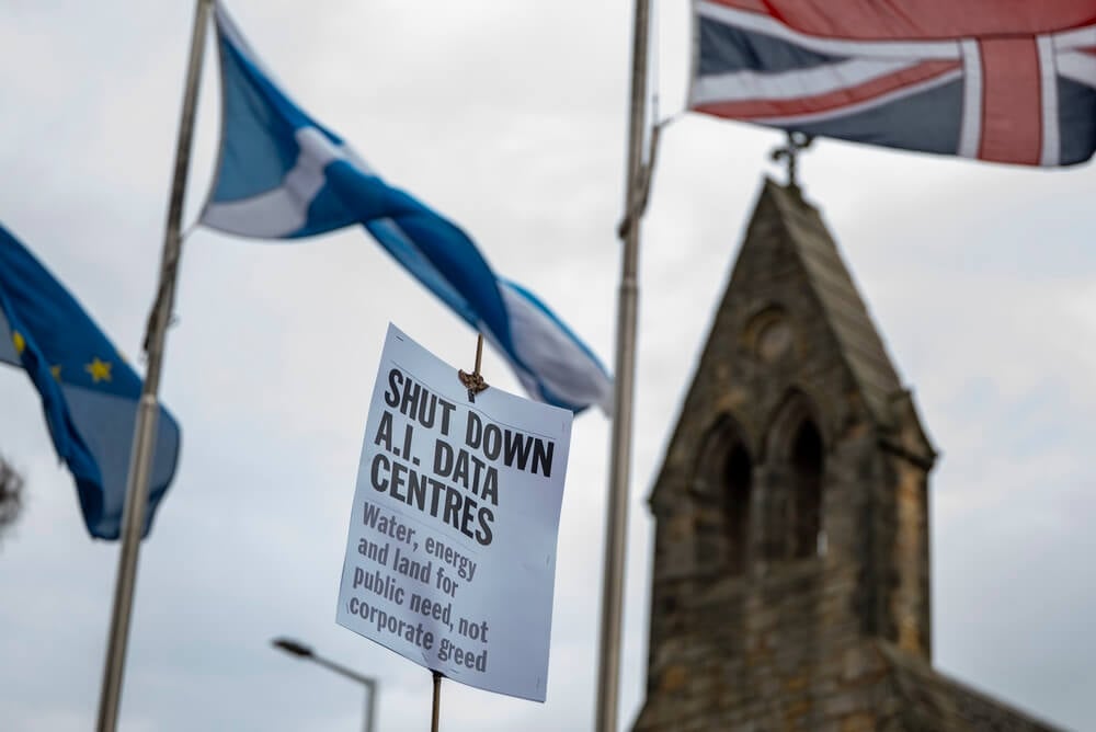 Scotland Data Centres Protest
