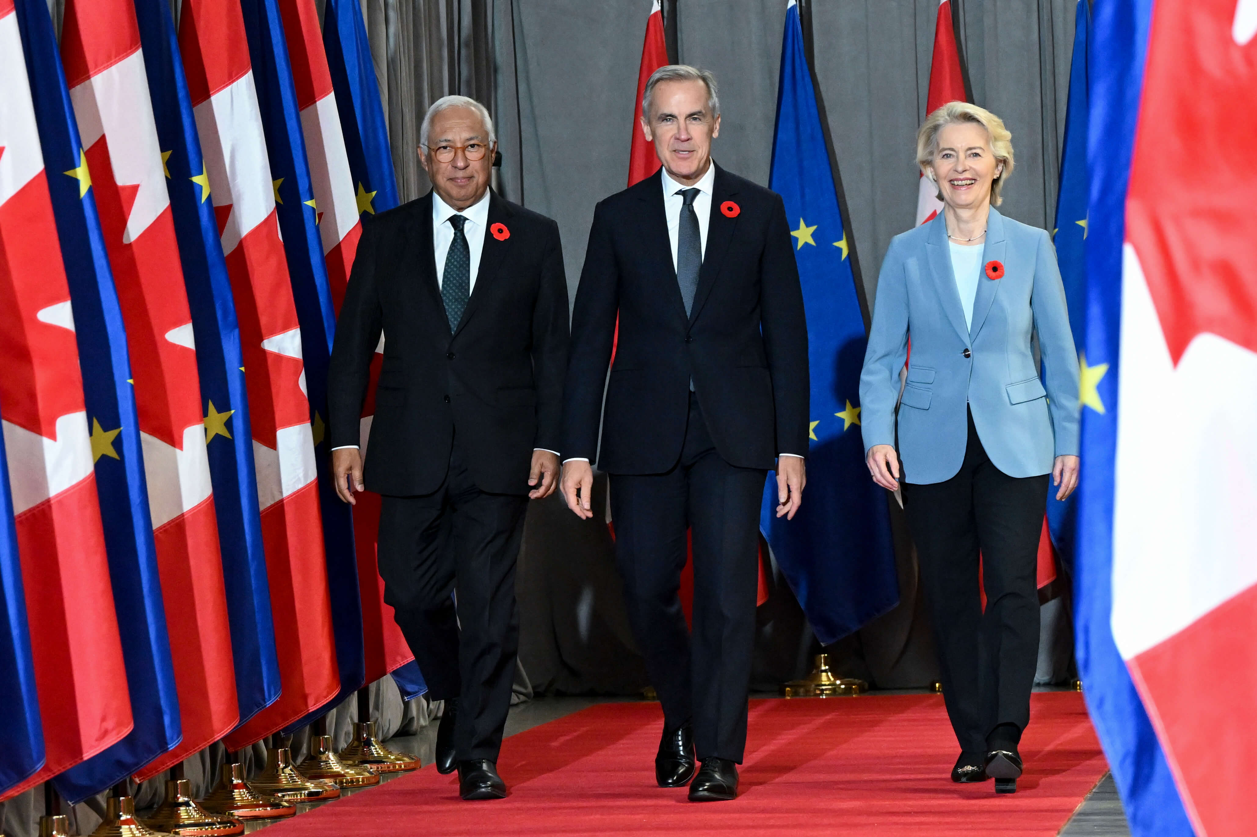 Antonio Costa, Mark Carney, Ursula von der Leyen